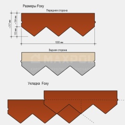 Черепица мягкая KATEPAL Foxy Коричневый однослойная Черепица мягкая KATEPAL Foxy Коричневый однослойная