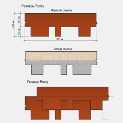 Черепица мягкая KATEPAL Rocky Балтика однослойная Черепица мягкая KATEPAL Rocky Балтика однослойная