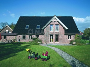 Черепица керамическая Braas Агат 14 Антрацит