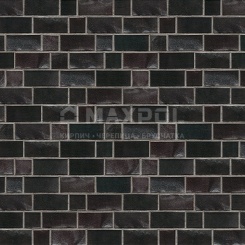 Кирпич клинкерный ABC Klinker Hamburg Kohleschwarz blau-bunt glatt NF