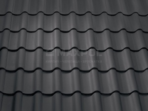 Черепица керамическая Braas Агат 14 Антрацит