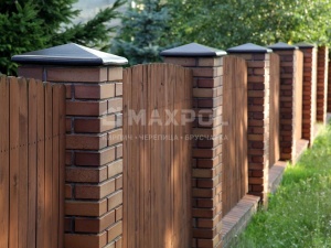 Оголовок для забора ZG-Klinkier Dark-brown glazed C38 Оголовок для забора ZG-Klinkier Dark-brown glazed C38